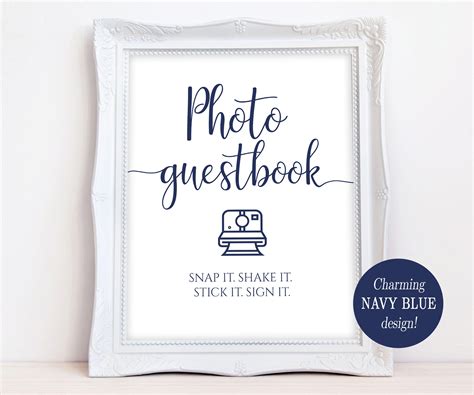 printable photo guestbook sign instant photo guestbook sign photo booth