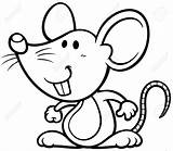Rat Cartoon Drawing Vector Outline Coloring Stock Illustration Pic Drawings sketch template