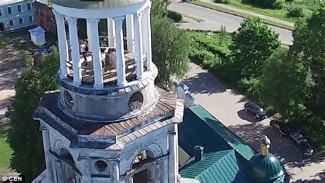 drone catches couple having sex in monastery video