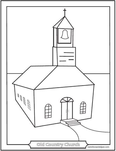 church coloring pages catholic churches cathedrals missions