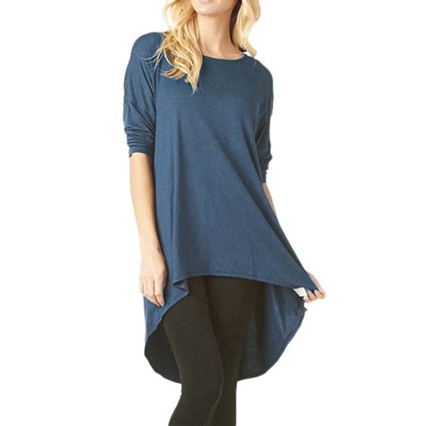 ladies rayon spandex high  tunic   sleeves bellechic