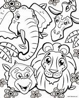 Jungle Coloring Pages Animal Kids Printable Colouring Sheets Print Scentos Zoo Choose Board Adult sketch template