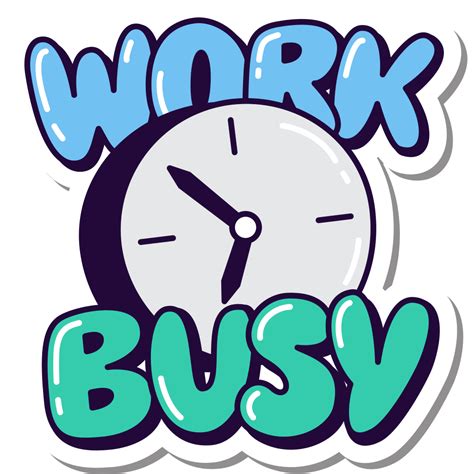 busy work  progress deadline clock sticker