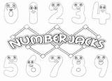 Numberjacks Numberblocks Printable Colouring Coloringonly Cbeebies sketch template