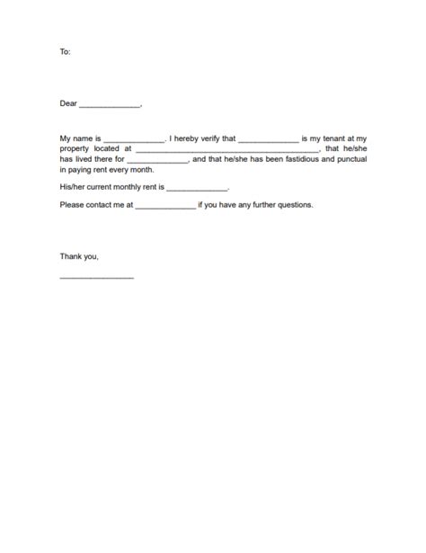 proof  residency   landlord lettering statement template