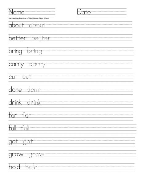 grade writing worksheets  coloring pages  kids  grade