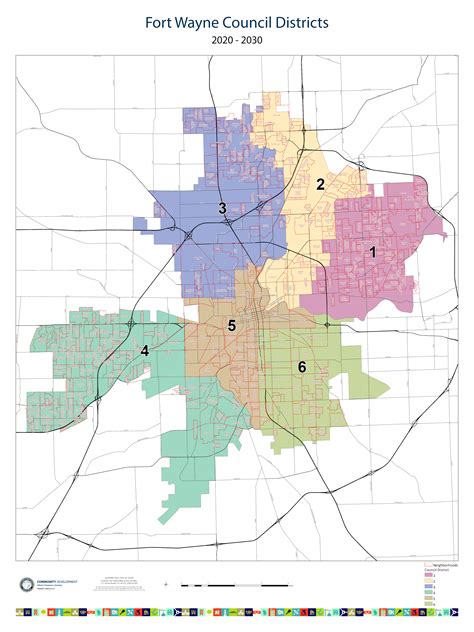 council district map districts   census city  fort wayne