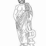 Mythology God Asclepius Medecine Hellokids Helios Wild sketch template