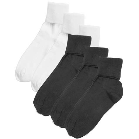 Buster Brown® 100 Cotton Womens Medium Crew Socks 6 Pack 3 White 3