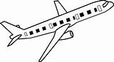 Airplane Clipart Plane Clip Aeroplane Cartoon Easy Drawings Draw Drawing Cliparts Line Coloring Large Flying Small Pages Vector Airoplan Air sketch template