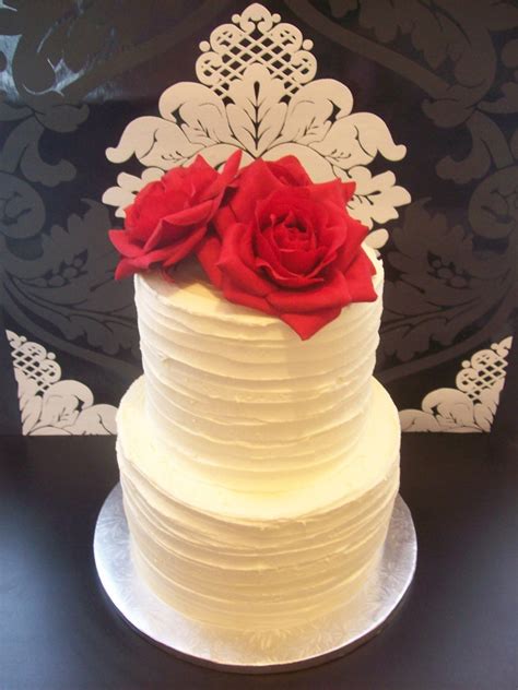 Buttercream Wedding Cake 10 And 8 Inch 499 • Temptation