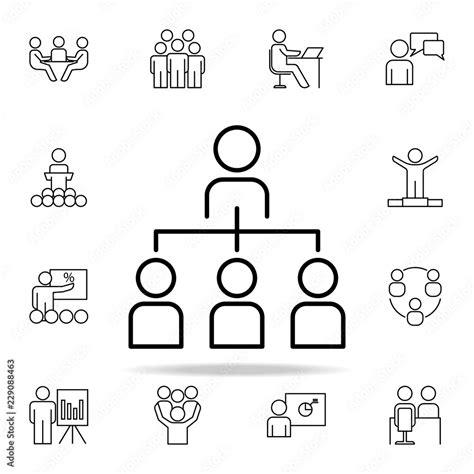 organization structure icon business organisation icons universal set
