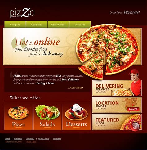 pizza website template
