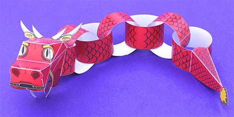 paper chinese dragon craft activity hecho por educadores