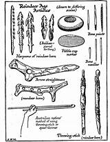 Spear Atlatl Paleolithic Thrower Armas Primitivo Reindeer Mesolithic Culture Artículos Paleolítico Superior Primitive Età Sull Renne Lanzas Lanzador sketch template