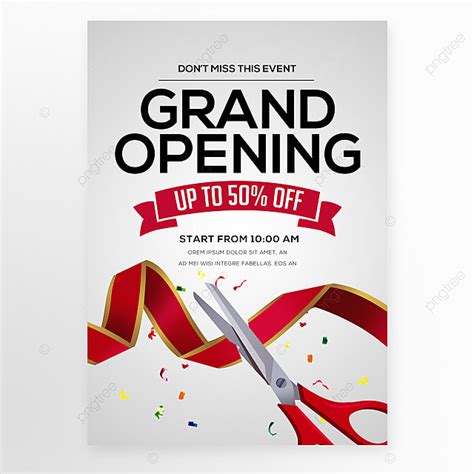 stylish  simple grand opening ceremony flyer template