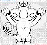 Proboscis Monkey Coloring Outlined Angry Designlooter Clipart Cartoon Vector  Has 1024px 38kb 1080 sketch template