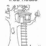 Treehouse Coloring Tree House Pages Kids Drawing Magic Choose Board Bird sketch template