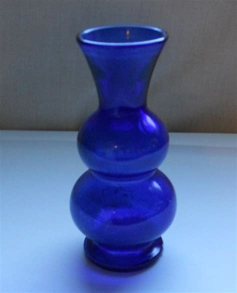 Vintage Cobalt Blue Depression Glass Vase