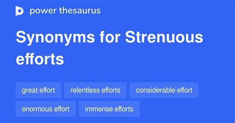 strenuous efforts synonyms  words  phrases  strenuous efforts