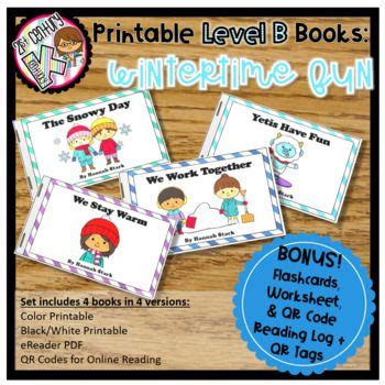 printable leveled books  kindergarten wintertime fun level