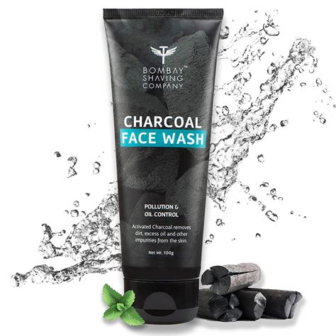 bombay shaving company charcoal face wash black    rs atzone