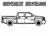 Silverado Chevrolet Tocolor sketch template