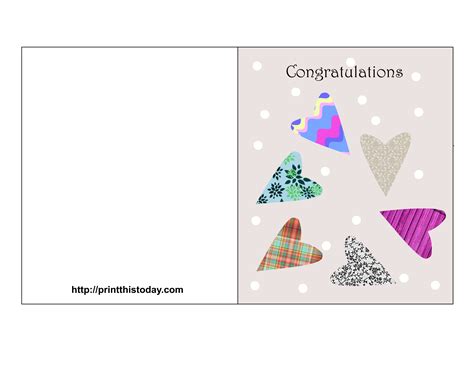 congratulations card template printable cards design templates