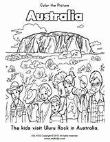 Australia Coloring Kids Colouring Pages Worksheets Activity Teacherspayteachers Australien Eslkidz sketch template
