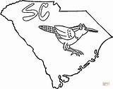 Carolina South Map Coloring Pages State Wren Color Printable Flag Symbols Drawings North Designlooter Popular Getcolorings 64kb 589px Categories sketch template
