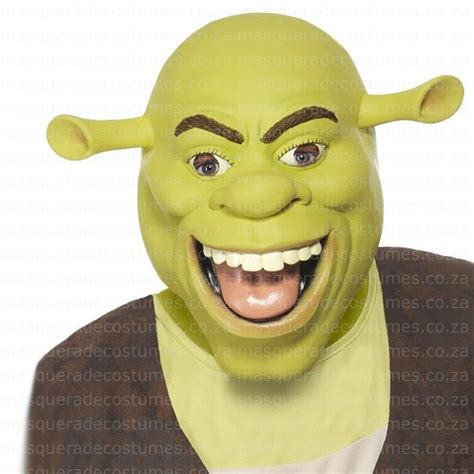 shrek latex mask masquerade costume hire