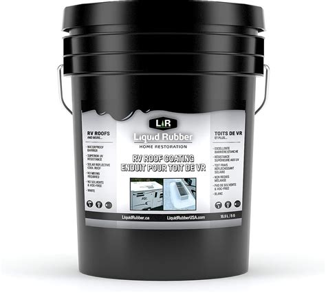 liquid rubber rv roof coating sealant white  gallon amazonca tools home improvement