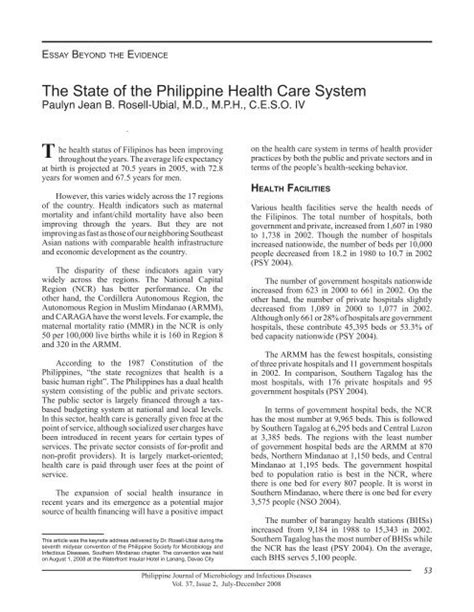 state   philippine health care system philippine society