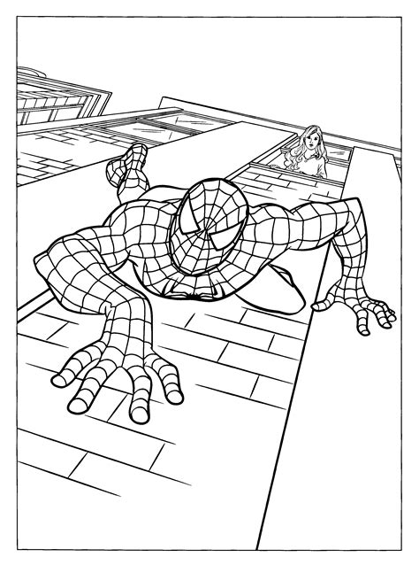 coloring page superhero coloring page spiderman  picgifscom