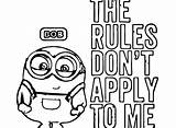 Coloring Minion Pages Minions Bob Rules Printable Sheets Apply Kevin Adult Drawing Dont Valentine Color Wecoloringpage Cartoon Quote Cute Print sketch template