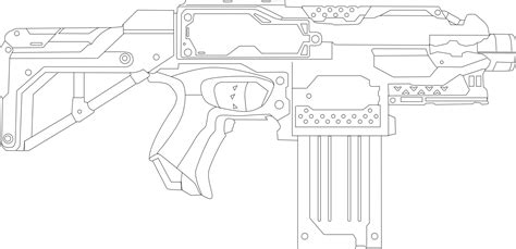 nerf gun rival coloring pages gun coloring pages   print