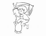 Sleeping Coloring Boy Little Coloringcrew Book sketch template