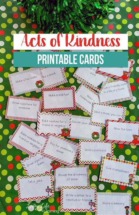 acts  kindness printable cards  homeschool deals