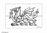 Galles Gales Malvorlage Stampare Kleurplaat Bandiere Europee sketch template