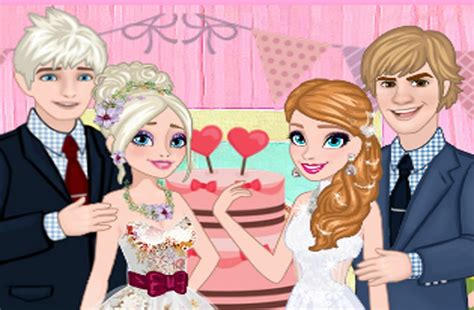frozen sisters wedding party elsa and anna dress up and make up game youtube