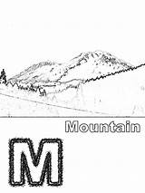 Coloring Mountain Pages Mountains Clipart Comments Library sketch template