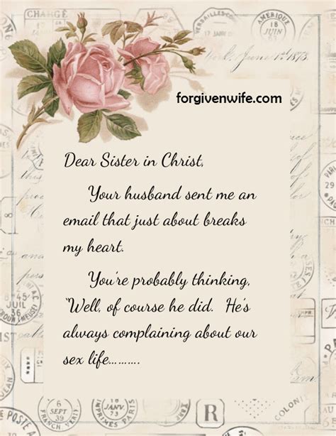 Dear Sister The Forgiven Wife