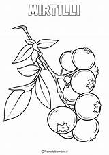 Frutta Mirtilli Invernale Pianetabambini Stampare Uncinetto Articolo sketch template