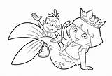 Dora Coloring Mermaid Pages Explorer Printables Easter sketch template