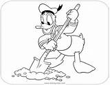 Digging Duck Disneyclips Shovel sketch template