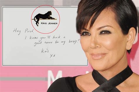 Kris Jenners Personalised Stationery Features Image Of A Cougar