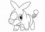 Pokemon Tepig Coloring Pages Draw Step Drawing Printable Kids Tutorials Color sketch template