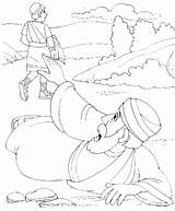 Samaritan Good Coloring Pages Story Bible Kids sketch template