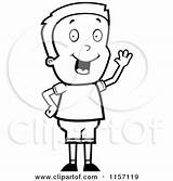 Waving Boy Hello Clipart Clip Character Coloring Friendly Cartoon Thoman Cory Drawing Vector Outlined Royalty Kid Characters Rf Illustrations 2021 sketch template