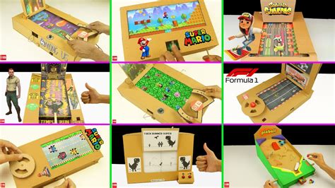 10 Amazing Cardboard Games Compilation Youtube